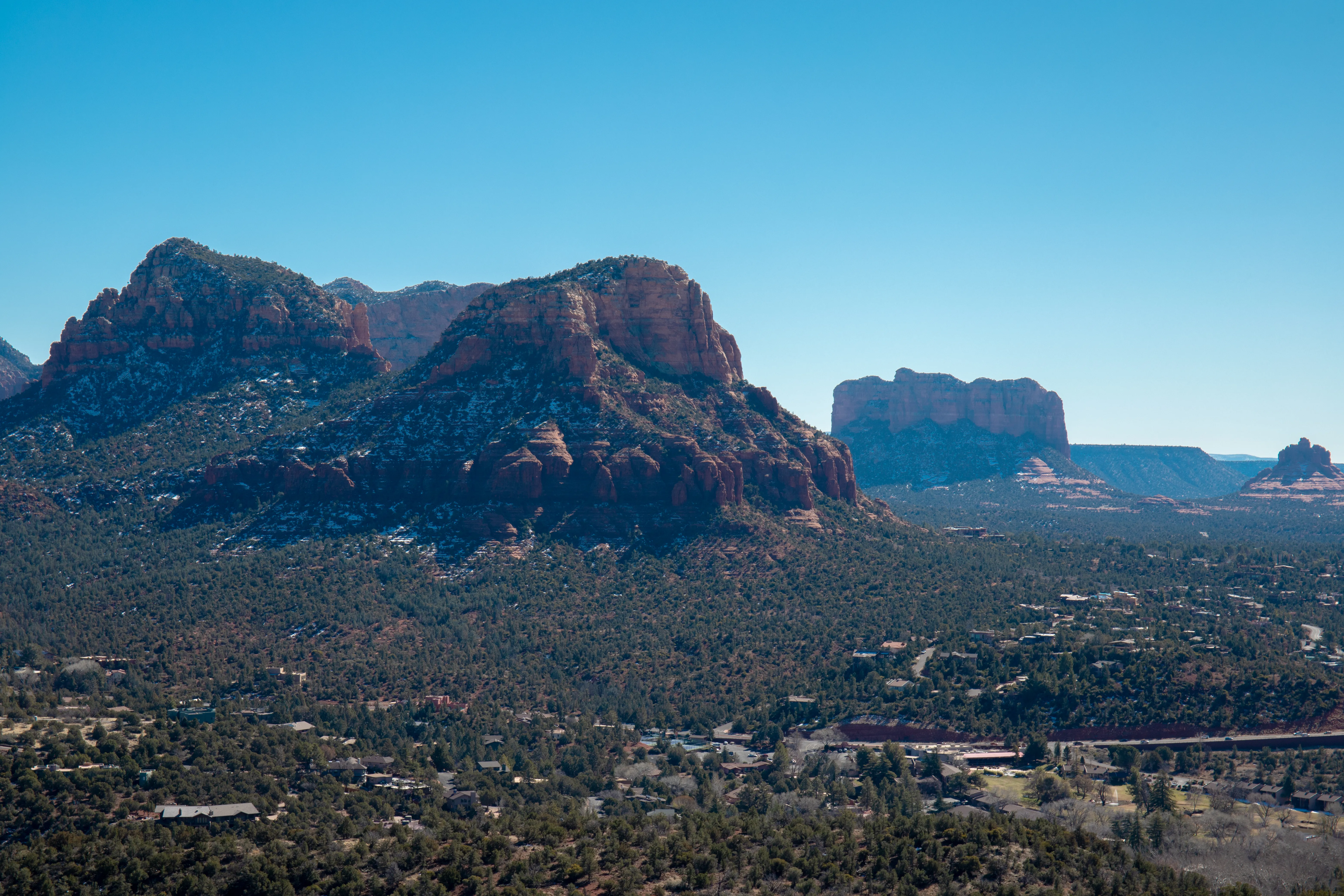 Bell rock in Sedona, Arizona during winter